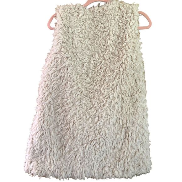 2Bella Cream Open Front Fuzzy Vest L - Picture 2 of 5